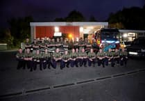 Fire crew joins military charity gun pull through Wye Valley