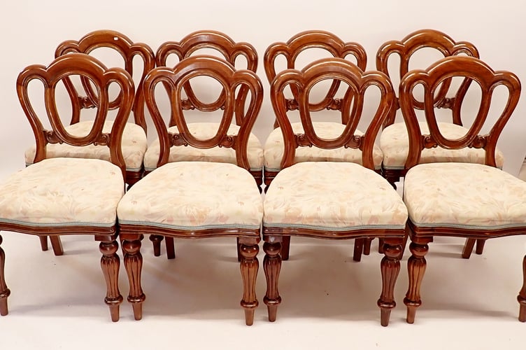 Set of Eight Victorian Dining Chairs