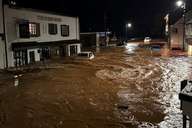 Storm Claudia sweeps through town