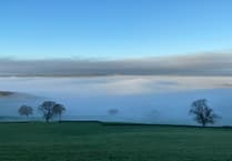 Cloud inversion fills Monnow Valley near Monmouth