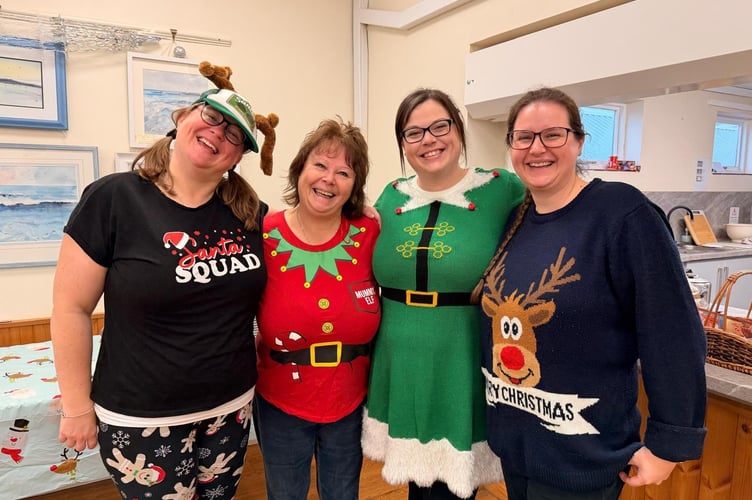 Shirley Gardner (second left) with her daughters.