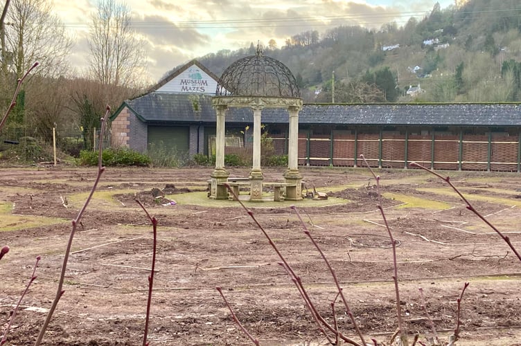 The hedge maze at Symonds Yat West has been removed
