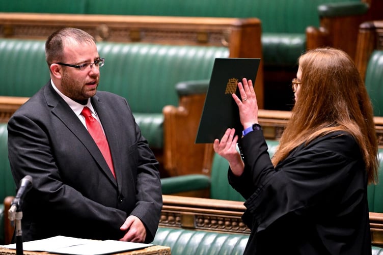 Forest of Dean MP Matt Bishop in the House of Commons.