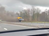 Vehicle fire closes A449 between Raglan and Usk