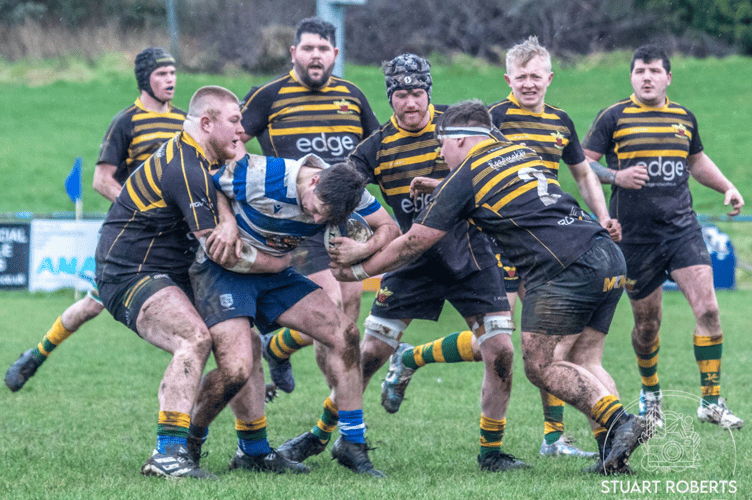 No way through for a Stroud player against Newent Phoenix