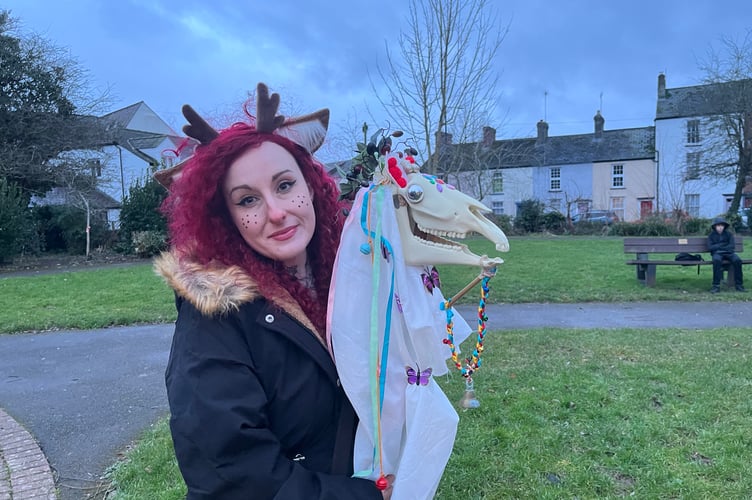 Laura Davies with her mini Mari Ceridwen.