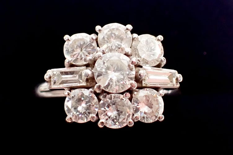 Diamond Cluster Ring