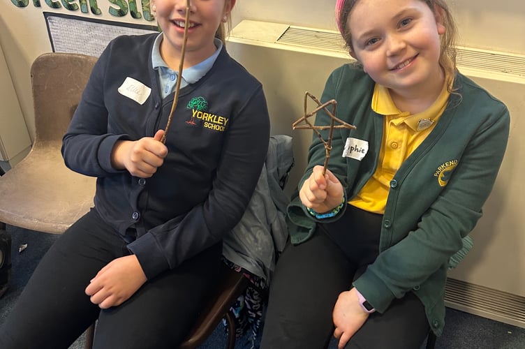 Putting basket-weaving skills to use.