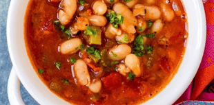 Budget-friendly vegetable soup packed with beans