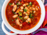 Budget-friendly vegetable soup packed with beans