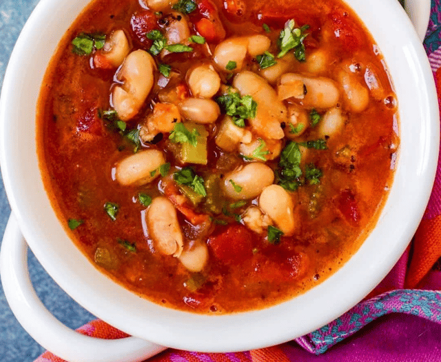 Budget-friendly vegetable soup packed with beans