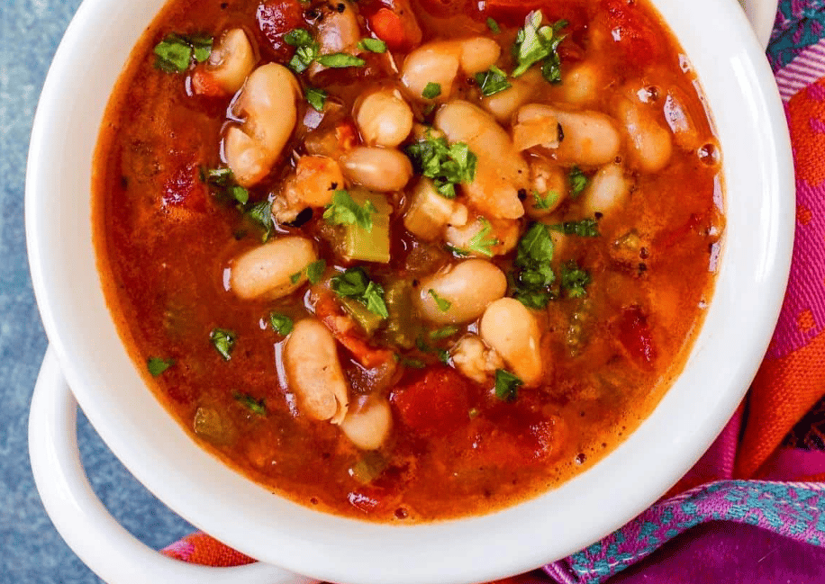 Budget-friendly vegetable soup packed with beans