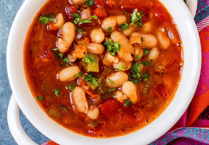 Budget vegetable soup packed with beans