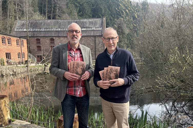 Jason Griffiths and Roger Deeks with copies of their book at the Dean Heritage Centre.