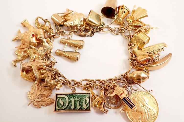 Gold Charm Bracelet with Sovereign