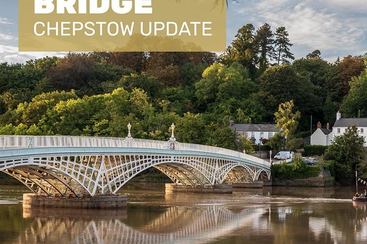 An update has been issued on the closure of the Old Wye Bridge in Chepstow.
