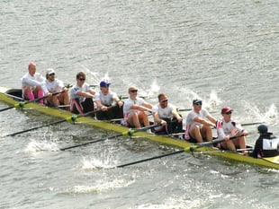 Wye duo storm to centenary victory with world champion four