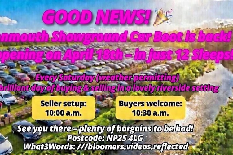 Monmouth Show Ground car boot is back!