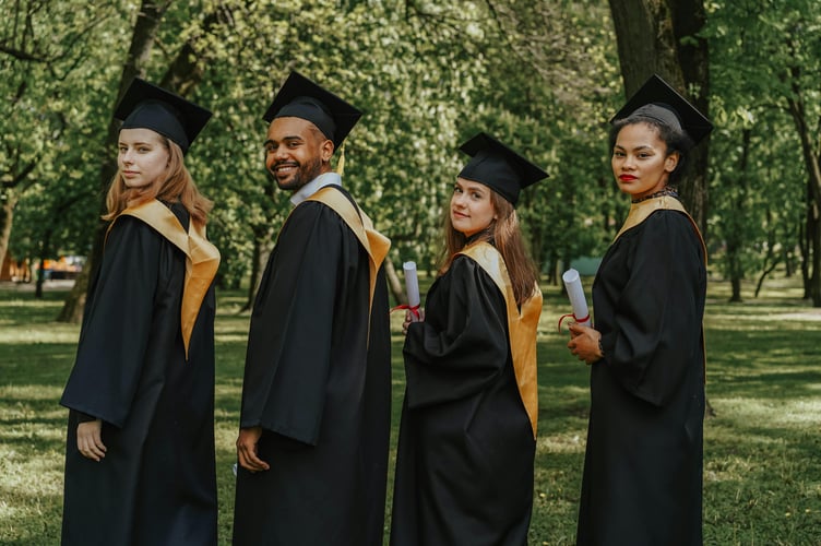 Graduates stock image