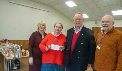 Community larder gets
help with shopping bills