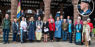Ross marks 81st VE Day with symbolic flag raising