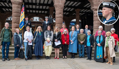 Ross marks 81st VE Day with symbolic flag raising