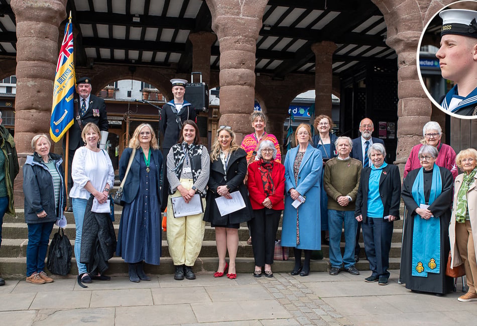 Ross marks 81st VE Day with symbolic flag raising