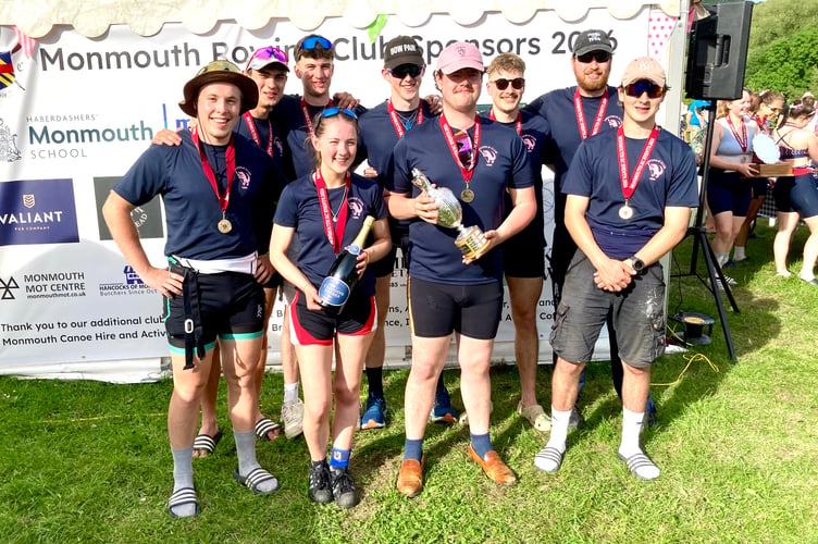 The Old Monmothians stormed to success in the Phil Mathew Claret Jug Open 8s
