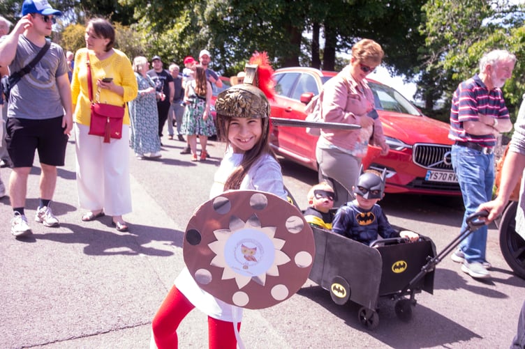 Yasmin Rupov as the goddess Athena won the prize for most creative costume..