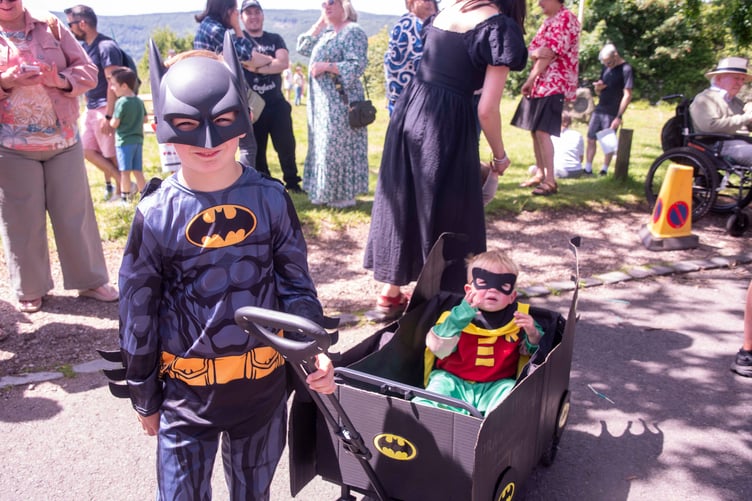 Oliver and Jack Bradley as Batman and Robin won first prize for the best duo.