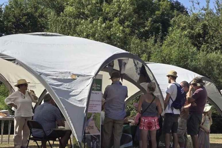 The community shared conversations and water testing demonstrations from Friends of the Wye