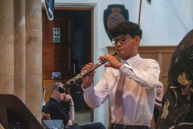Oboe soloist Oscar Pingree-Watts.