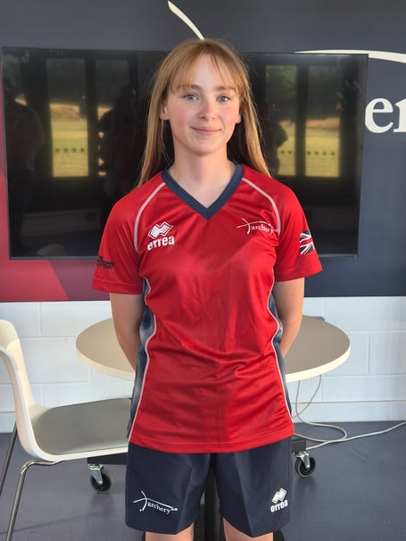 Ava Snell in her Great Britain shirt ready for the European Youth Championships