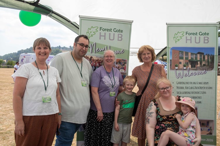Louise Jones, Dan McShee, Linda Murray, Rhys Adams, Chris Robinson, Rachel and Erin Adams of the Forest Gateway Church.