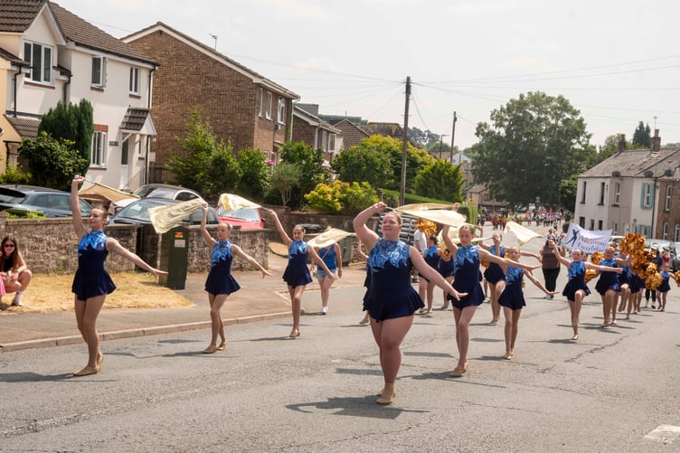 The Harmony Twirlstars of Cinderford led the parade.