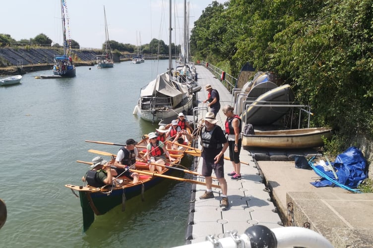 The Lydney Skif Project offered the chance to have a go at rowing.