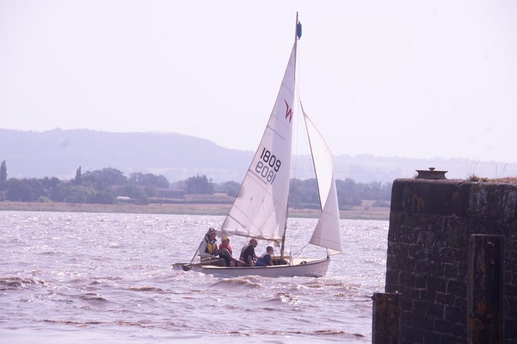 Visitors try out sailing with members of Lydney Yacht Club.