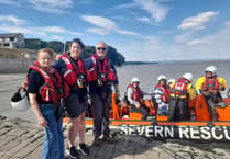 SARA go to aid of jet-skier during mayor's visit