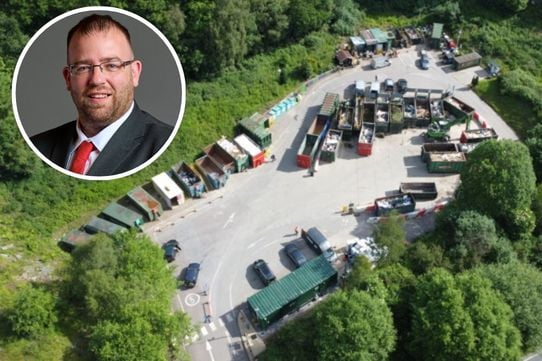 Oak Quarry Household Recycling Centre in Coleford, where Gloucestershire County Council's planned DIY waste charging changes would apply.