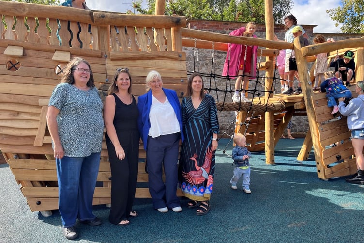 Friends of the Dell Suzanne Moore-Osley, Vicky Burston-Yates, Clare Lawrence and Karen Chadwick on opening day
