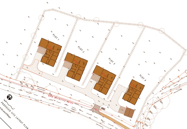 Planning for four homes on land adjacent to Stoney Hill Industrial site