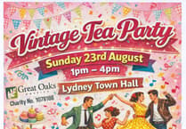 Vintage Tea Party to be held at Lydney Town Hall in aid of Great Oaks Hospice