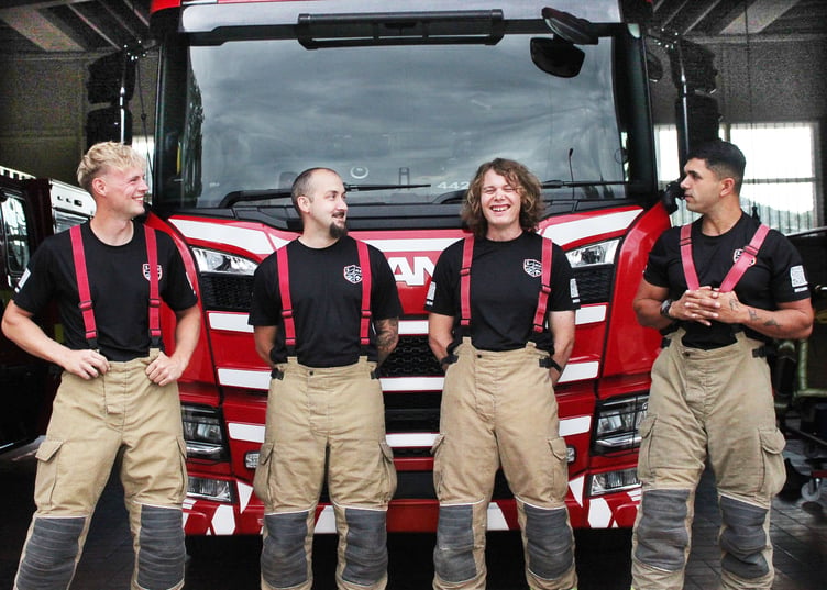 Firefighters from Ross and Whitchurch, Shane Kittner, Joe Malsom, Zav Gunn and Felix Garratt are embarking on climbing Ben Nevis, Scafell Pike and Snowdon