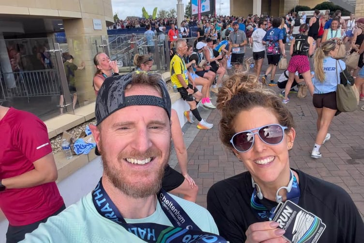 Adam Teague and Helena Reay took on the Cheltenham Half