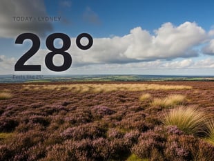 Lydney: partly cloudy, high of 28°C